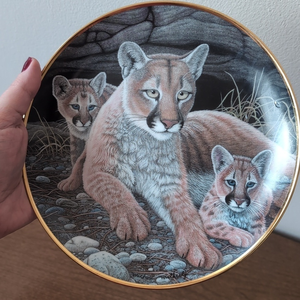Michael Matherly Mountain Lions Limited Edition Collector's Plate Home Decor - Picture 6 of 8
